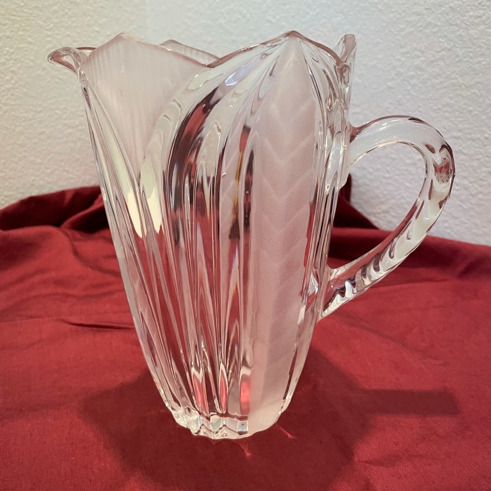 Depression Glass Art Deco Drink Pitcher
